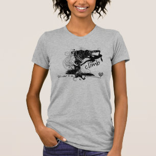 Vrouw rotsklimmer T-shirt