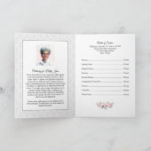 Vrouw rouwprogramma | Roze bloemen Kaart (Binnen)