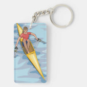 Vrouw Rower Sleutelhanger (achterkant)