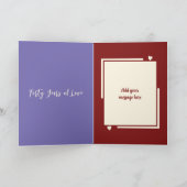 Vrouw Ruby 40e jubileum paarse Kaart (Binnen)