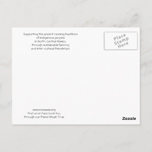 Vrouw Runner, Briefkaart (Achterkant)