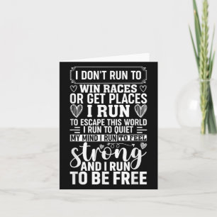 Vrouw-runner-meisjes die ik niet in de race ben om kaart