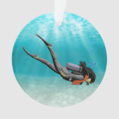 Vrouw S.C.U.B.A. Diver Ornament (voorkant)