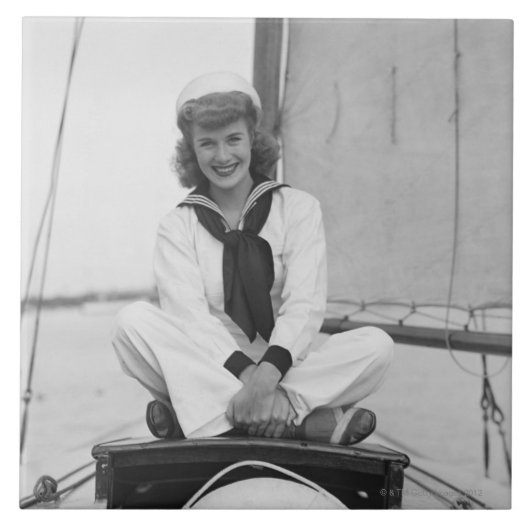 Vrouw Sailor Tegeltje (Voorkant)
