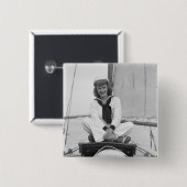 Vrouw Sailor Vierkante Button 5,1 Cm (Voorkant /achterkant)