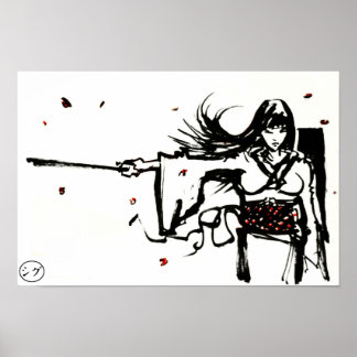 Vrouw Samurai Poster