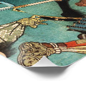 VROUW SAMURAI TOMOE GOZEN PAARD IN DE STRIJD PERFECT POSTER (Hoek)