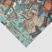 VROUW SAMURAI TOMOE GOZEN PAARD IN DE STRIJD TISSUEPAPIER (Detail)