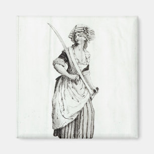 Vrouw Sans-Culotte, 1792 Magneet