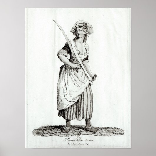 Vrouw Sans-Culotte, 1792 Poster (Voorkant)