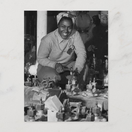 Vrouw Scheepswerksters Briefkaart (Voorkant)