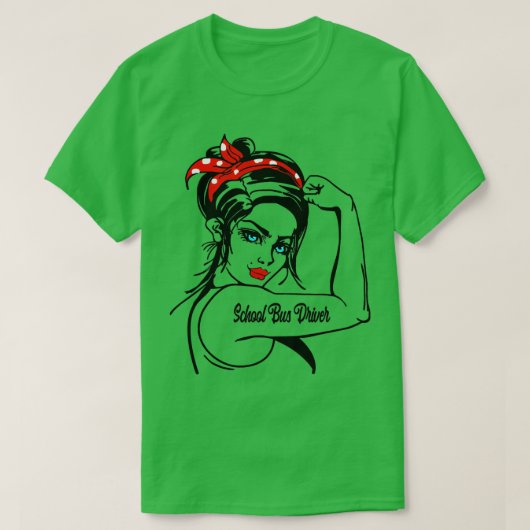 Vrouw School Bus Driver Rosie T-shirt (Design voorkant)