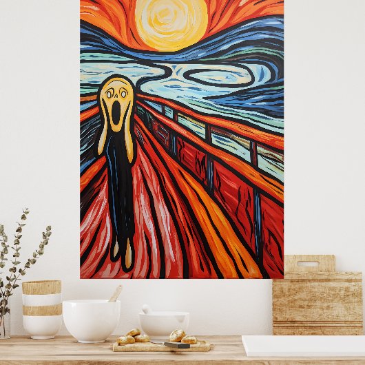 Vrouw schreeuwen poster (Keuken)