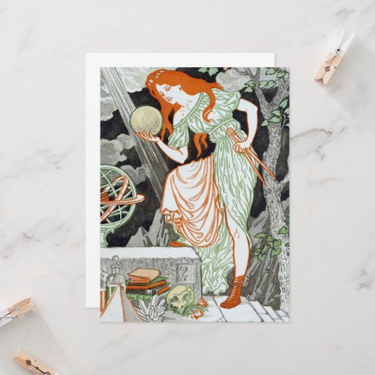 Vrouw Scientist (Vrouwen in wetenschap en techniek Kaart (Voorkant / Achterkant in situ)