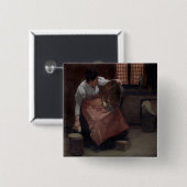 Vrouw Scouring Vierkante Button 5,1 Cm (Voorkant /achterkant)