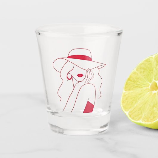 Vrouw Shot Glas (Voorkant)