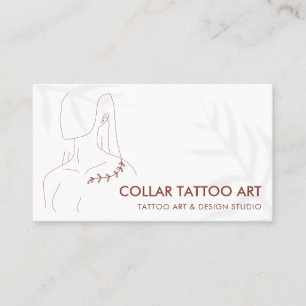 Vrouw Sieraden Winkel Plant Halsketting Tattoo Visitekaartje