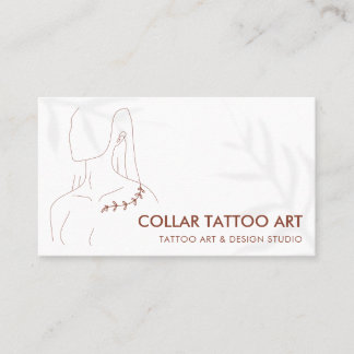 Vrouw Sieraden Winkel Plant Halsketting Tattoo Visitekaartje