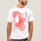 Vrouw Silhouet in harten | AFSTUDEREN T-shirt (Voorkant)