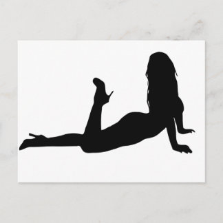Vrouw_Silhouette_leg Briefkaart