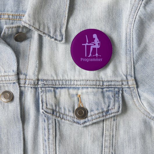 Vrouw Silhouette Programmer Button (In situ)