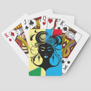 VROUW silhouetten Pokerkaarten