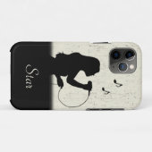 Vrouw Singer, gepersonaliseerd met naam Case-Mate iPhone Case (Achterkant (horizontaal))