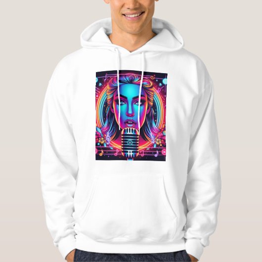 Vrouw Singer Hoodie (Voorkant)