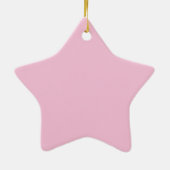 Vrouw Singer Pink Keramisch Ornament (Achterkant)