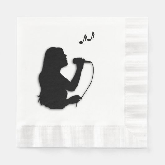 Vrouw Singer Servetten (Voorkant)