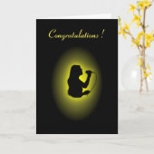 Vrouw Singer Spot Kaart (Gele Bloem)