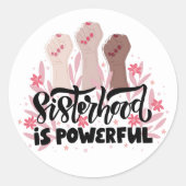 Vrouw Sisterhood Sticker (Voorkant)