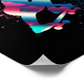 Vrouw Skateboarder Poster (Hoek)