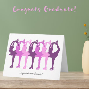 Vrouw Skaters Gefeliciteerd Afstuderen-je hebt het Kaart
