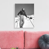 Vrouw Skier Canvas Afdruk (Insitu (Woonkamer))