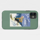Vrouw Skiing - zowel Engels als Frans Poster Case-Mate iPhone Case (Achterkant (horizontaal))