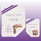 Vrouw soulmates schattige katten jubileum cadeau sherpa deken