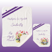 Vrouw soulmates schattige vogels jubileum cadeau sherpa deken