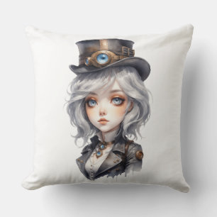 Vrouw SteamPunk Kussen