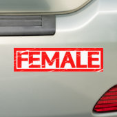 Vrouw Stempel Bumpersticker (Op auto)