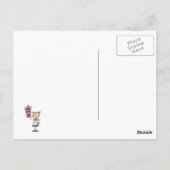 Vrouw Stick Figuur Baker Briefkaart (Achterkant)