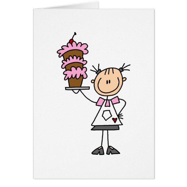 Vrouw Stick Figuur Baker Tshirts en cadeaus (Voorkant)