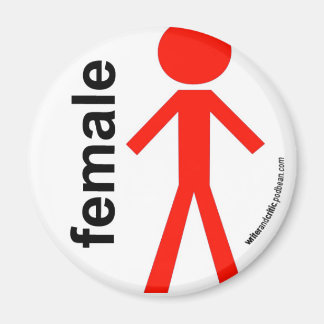Vrouw stick figuur magneet