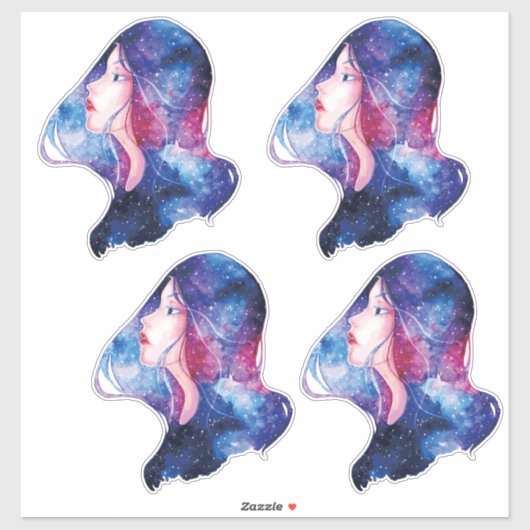 Vrouw Sticker (Vel)