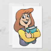 Vrouw-studentenuitnodigingen Kaart (Voorkant)