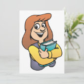 Vrouw-studentenuitnodigingen Kaart (Staand voorkant)