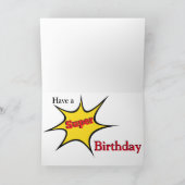 Vrouw Superheld Flying Custom Photo Template Kaart (Binnen)