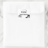 VROUW SUPREMACIE VIERKANTE STICKER (Tas)