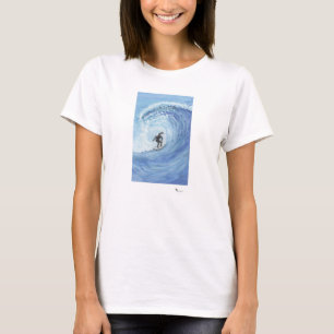 Vrouw Surfer T-shirt