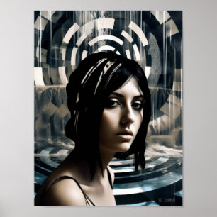 Vrouw Swimmer Poster